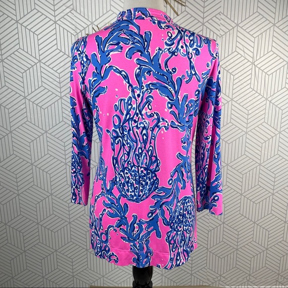 Lilly Pulitzer UPF 50+ Tunic Top Pink Small - Picture 4 of 5